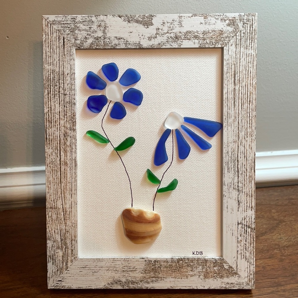 Sea Glass and Shell Art